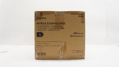 MFD 1004 Strong Manufacturers Nitrile Exam Gloves Non-Sterile, L -Case of 2000